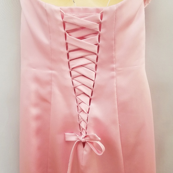 Alfred Angelo Pink Beaded Sweetheart Dress 6 - Picture 4 of 6